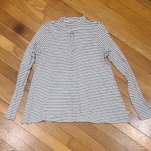 American Eagle Outfitters Black and White Striped Top